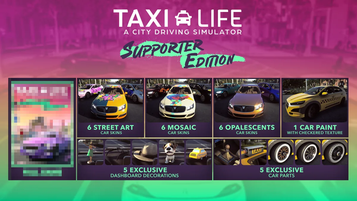 Taxi Life: A City Driving Simulator - Supporter - Steam DLC (Activation Code) â Bild 2